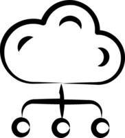 Cloud computing icon vector