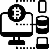 Bitcoin and blockchain technology vector