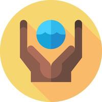Water icon in flat design vector