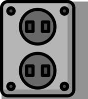 An electrical outlet with two sockets vector