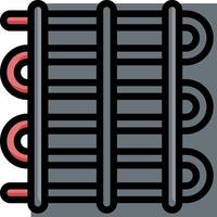A black and red heating element icon vector