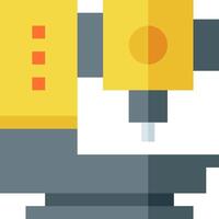 A drill machine with a yellow and orange handle vector