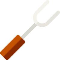 A barbecue fork with a handle on a white background vector
