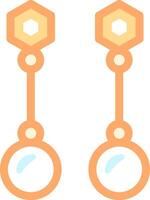 A pair of earrings with hexagonal shapes vector
