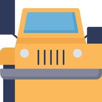 A yellow truck with a front end loader vector