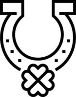 A black and white image of a horseshoe vector