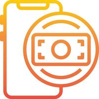 A phone with a money icon on it vector