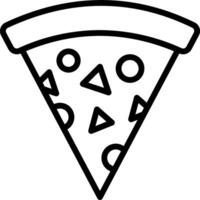 Pizza slice icon on a white background vector