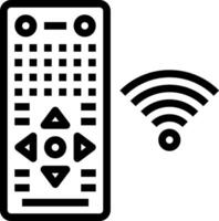 A remote control and a wifi symbol vector