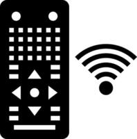 A remote control and a wifi symbol vector