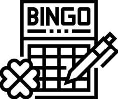 Bingo icon with a pen and a bingo card vector