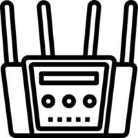 A router with four antennas on top vector