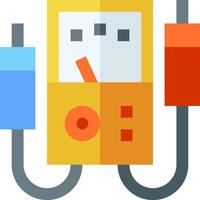 A flat icon of a device with wires attached to it vector
