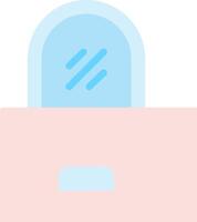 A blue box with a blue and white stripe on it vector