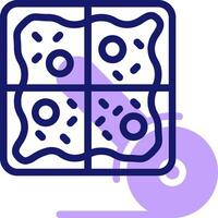 A purple square with a square of squares on it vector