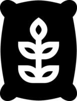 A black and white image of a plant on a pillow vector