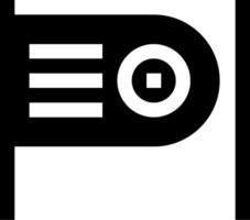 A black and white logo of a projector vector