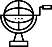 A globe with a light on it vector