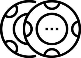Two circles with a dot in the middle vector