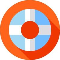 A life preserver icon in a flat design vector