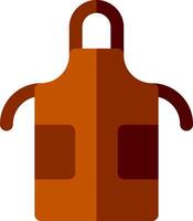An apron with a brown handle on it vector