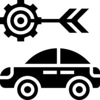 Car and arrow icon vector