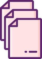 A stack of paper files icon vector