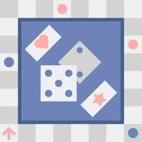 A game of dice with hearts and dice vector