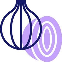 An onion with a purple circle around it vector