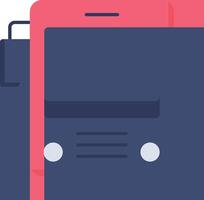 A phone and a bus are shown together vector