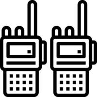 Two walkie talkies on a white background vector