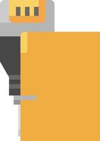 A drill and a file icon on a white background vector