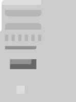 A computer with a monitor and keyboard on it vector