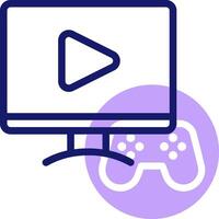 A computer monitor with a game controller vector
