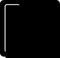 A black square with a white border vector