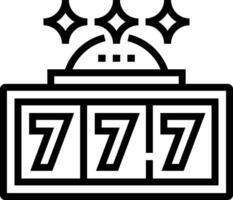 A black and white image of a casino machine vector