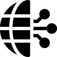 A globe with four dots on it vector