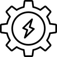 A gearwheel with a lightning bolt on it vector