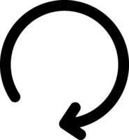 A black and white circle with an arrow pointing in it vector