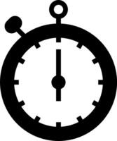 A black and white stopwatch icon on a white background vector
