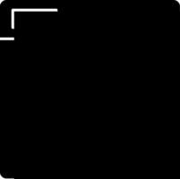 A black square with a white line through it vector