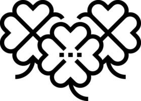 Four leaf clover clip art vector