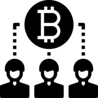 Bitcoin and blockchain technology vector