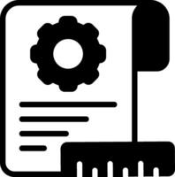 A document with a gear on it vector