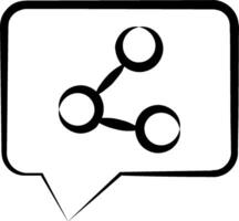 A speech bubble with two circles in it vector