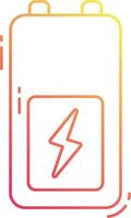 A battery icon with a lightning bolt on it vector