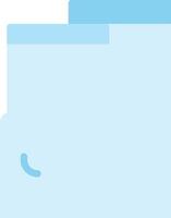 A blue folder icon with a phone icon vector