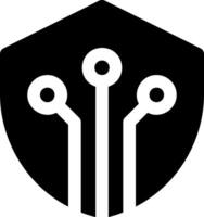 A black and white logo with three circles vector