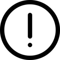 A black and white image of an exclamation mark vector