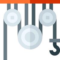 A flat icon of a clock with three circles vector